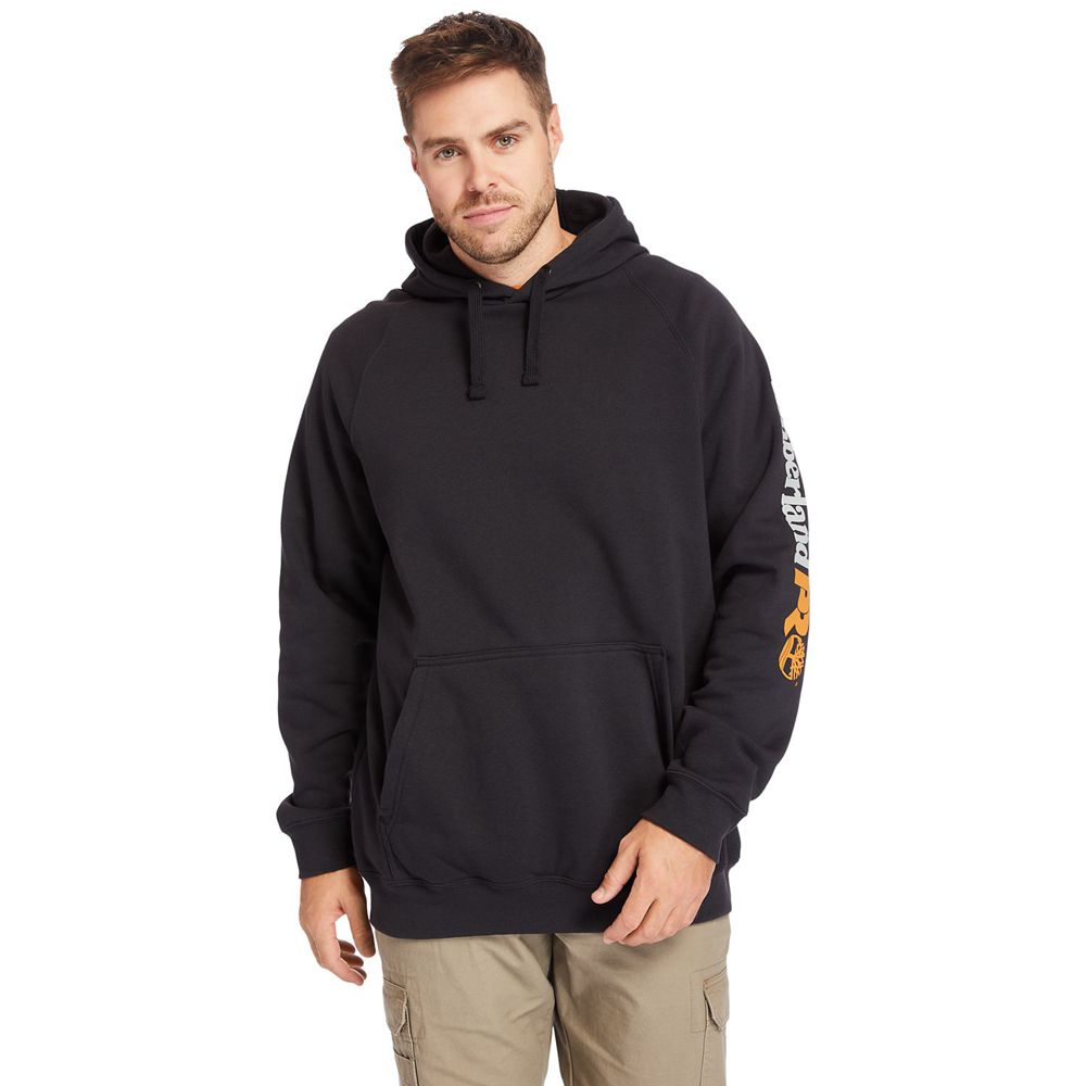 Timberland Mens Sweatshirts PRO® Big & Tall Hood Honcho Sport Hoodie - Black - India PZ6315984